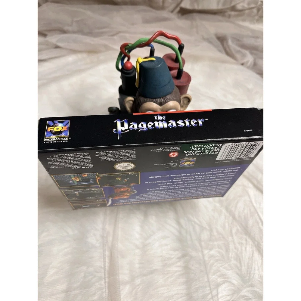 The Pagemaster SNES W/‎ Box Manuals Inserts Complete Tested Working Minty